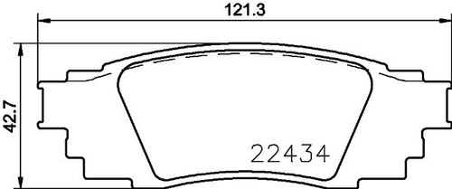 Don rear brake - rear, pad
