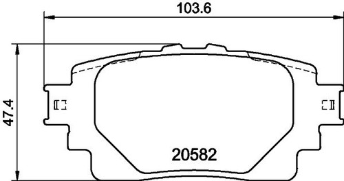 Don rear brake pad - rear,