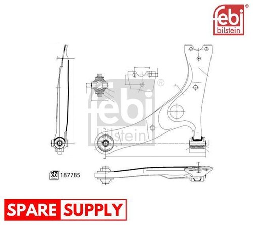 Control trailing arm wheel - control/trailing,