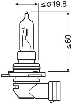 Osram 9012 headlight bulb fits - 9012,